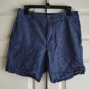 Old Navy High-Waisted Blue Linen Shorts | Size 6